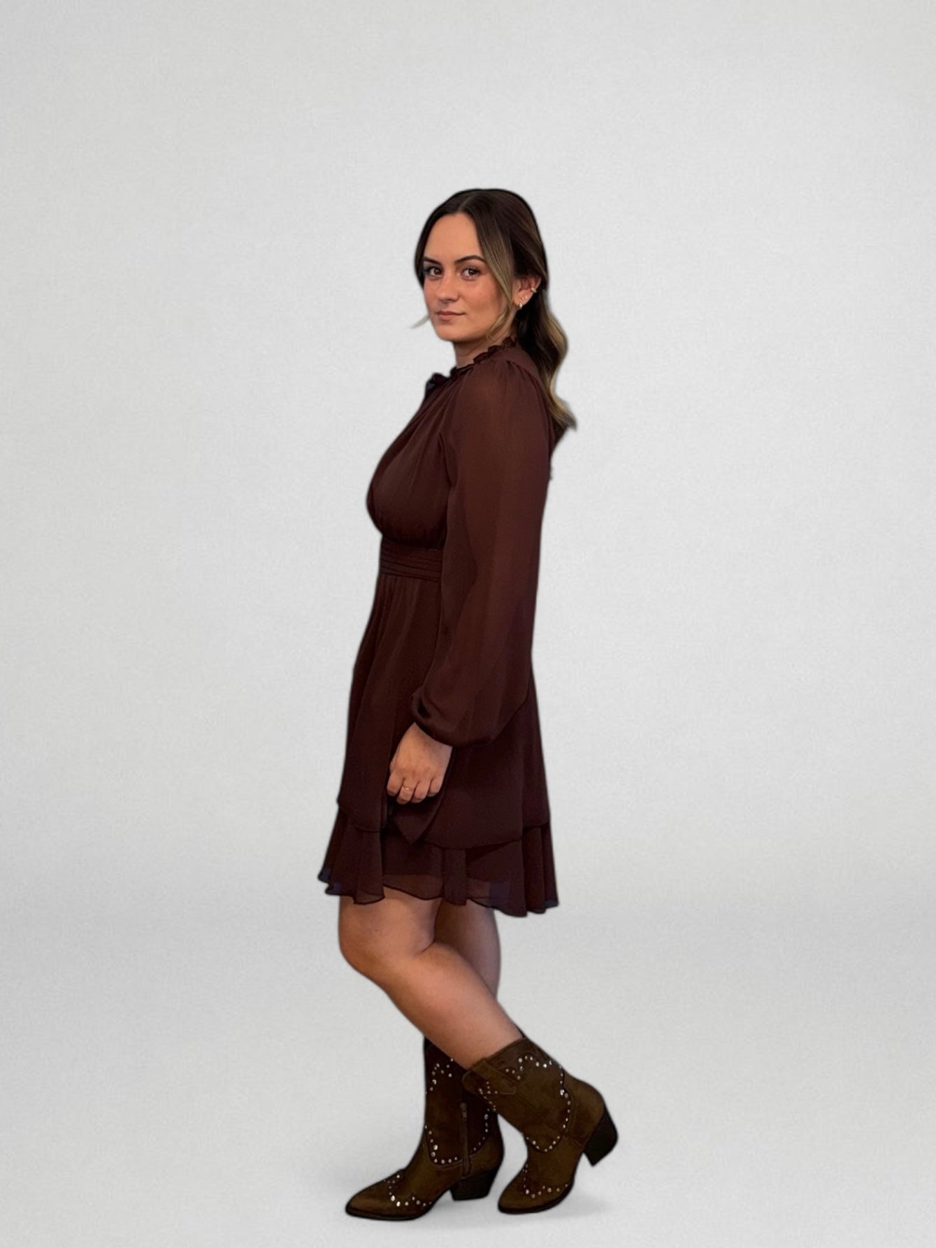 VESTIDO BORDEAUX MUSE